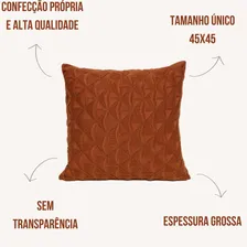 Kit 2 Capa Almofada Decorativa Escritorio 45x45 Tricot Tric么 Cor Terracota Capa Almofada 45x45 Decorativa Foto mini 3