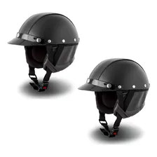 Kit 2 Capacetes Protork Coquinho Moto Scooter Bike Elétrica Cor Preto Foto mini 1