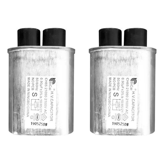 Kit 2 Capacitor Microondas 0,90uf 2100v 2x2 Finos Bicai Foto 1