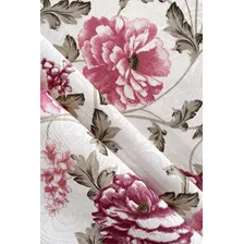 Kit 2 Capas De Almofada 45x45 Glamour Flores Rosa Off White Florido Foto mini  3