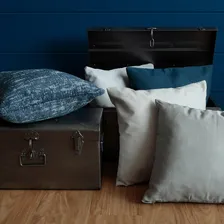 Kit 2 Capas De Almofada Decorativa Com Zíper Invisível Bege Foto mini 4