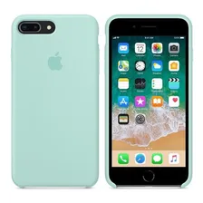 Kit 2 Capinhas Case Aveludado iPhone 7/8 Plus + 1 Películ 3d Cor Rosa claro - Tiffany verde água Foto mini 1