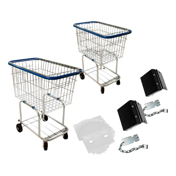 Kit 2 Carrinhos 140l + 2 Travas + 60 Cartões Personalizados Foto 1