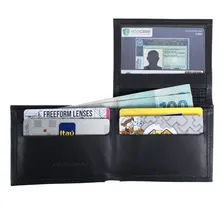 Kit 2 Carteiras De Couro Slim Masculina Qualidade Reforçado Cor Preto Foto mini 2