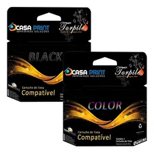 Kit 2 Cartuchos CompatÃvel Com Hp 60 Black Cc641wb Cc644wb Foto mini 1