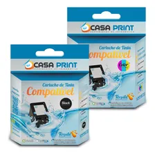 Kit 2 Cartuchos CompatÃvel Com Hp 60 Black Cc641wb Cc644wb Foto mini 2