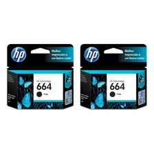 Kit 2 Cartuchos Hp 664 Preto Foto  mini 1