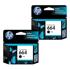 Kit 2 Cartuchos Hp 664 Preto Foto mini  2