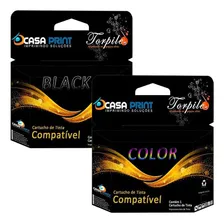 Kit 2 Cartuchos Tinta Compatíveis 662xl Preto Colorido 3546 Foto mini 4