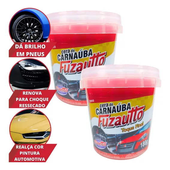 Kit 2 Ceras Carnaúba Recupera Partes Plásticas Para-choque Foto 1