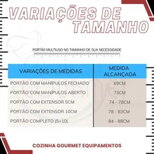 Kit 2 Cerca Grade P/ Porta Portão Pressão Pet Cães Criança 84/89cm Cor Branco Foto mini 4