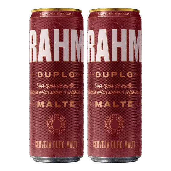 Kit 2 Cerveja Brahma Duplo Malte Lata 350ml Foto 1