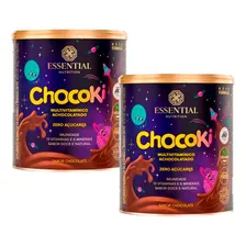 Kit 2 Chocoki Achocolatado Essential Nutrition 300g Cada Sabor Chocolate Foto mini 1
