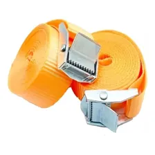 Kit 2 Cinta Amarrar Carga Sem Catraca Fita Para Amarração Cor Laranja Foto mini 4