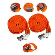 Kit 2 Cinta Amarrar Carga Sem Catraca Fita Para Amarração Cor Laranja Foto  mini 1