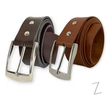 Kit 2 Cintos Grande Masculino Casual Cores Cor Caramelo | Marrom Tamanho G2 Foto  mini 1