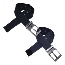 Kit 2 Cintos Lona Premium Masculino Fivela Regulagem L49 Pa Cor Preto E Cinza Tamanho Ajustável Até 140cm (comprimento Total) Foto mini 1