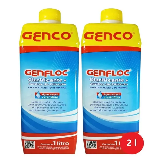 Kit 2 Clarificante Genfloc 1lt-genco Foto 1