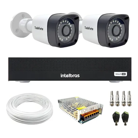 Kit 2 Câmeras Segurança Full Hd 2mp Dvr Intelbras Mhdx 1104 Foto 1