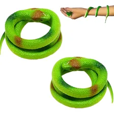 Kit 2 Cobras Falsa Realista Brinquedo Pegadinha Borrach 80cm Foto mini  2