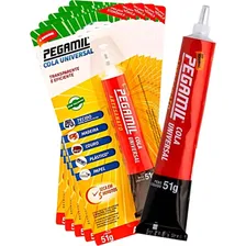 Kit 2 Cola Pegamil Universal Para Artesanato 51g Ideal para Madeira Papel Cartão Plástico Couro Tecido e Pedrarias Foto mini 2