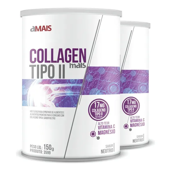 Kit 2 Colágeno Tipo 2 Ii Chá Mais Neutro 150g Foto 1