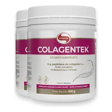 Kit 2 Colagentek Vitafor Colágeno Hidrolisado 300g Neutro Foto  mini 1