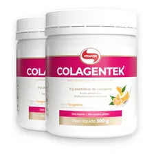 Kit 2 Colagentek Vitafor Colágeno Hidrolisado 300g Tangerina Foto mini 4