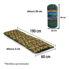 Kit 2 Colchonete Camping Acampar Retiro Solteiro Ecocamping Cor Verde Camuflado Foto mini 3