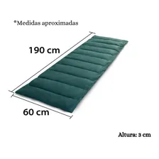 Kit 2 Colchonete Camping Acampar Retiro Solteiro Ecocamping Cor verde liso Foto mini 4