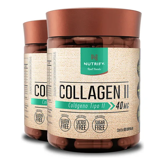Kit 2 Collagen II Colágeno Tipo 2 Nutrify 60 Cápsulas Foto 1