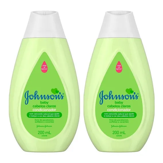 Kit 2 Condicionadores Johnsons Baby Cabelos Claros 200ml Foto 1
