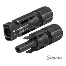 Kit 2 Conector Mc4 Staubli Conector Solar Para Placa Solar Fotovoltaico Macho E Fêmea Foto mini 2