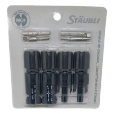 Kit 2 Conector Mc4 Staubli Conector Solar Para Placa Solar Fotovoltaico Macho E Fêmea Foto mini 1