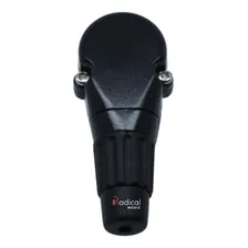 Kit 2 Conector Plug Xlr Canon Fêmea 90 Graus Cachimbo Preto Foto mini 2