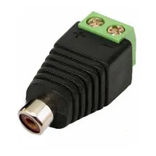 Kit 2 Conector Rca Femea Borne - Cftv Audio Video Foto mini 2