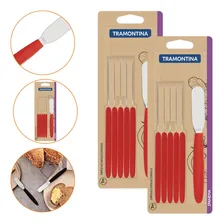 Kit 2 Conjuntos Espátulas Manteiga Tramontina 6p Vermelho Foto  mini 1