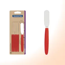 Kit 2 Conjuntos Espátulas Manteiga Tramontina 6p Vermelho Foto mini  3