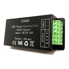 Kit 2 Controle + Comando Touch Refletores Led Rgb Sem Fio 12v Foto mini 3