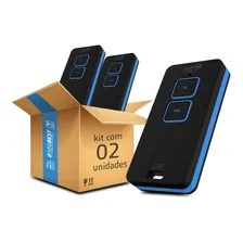 Kit 2 Controle Remoto Ppa Zap 433mhz Azul Portão Eletrônico Foto  mini 1