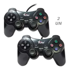 Kit 2 Controle Usb Para Pc Computador Joystick Dualshock Foto  mini 1