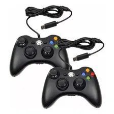 Kit 2 Controle Xbox 360 Computador Pc Com Fio Joystick Feir Foto  mini 1