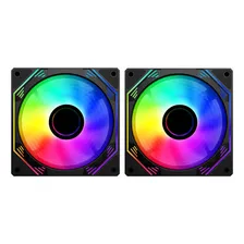 Kit 2 Cooler Fan Hayom 120mm Sem Controladora Preto - Fc1308 Foto  mini 1