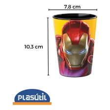Kit 2 Copos Infantil Super Herói Princesas 320ml - Plasútil Cor Homem de Ferro Foto mini  3