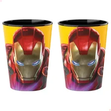 Kit 2 Copos Infantil Super Herói Princesas 320ml - Plasútil Cor Homem de Ferro Foto  mini 1