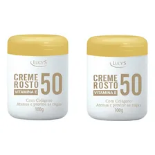 Kit 2 Creme Com Colágeno Para O Rosto Anti Rugas Sinais 100g Foto  mini 1