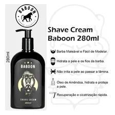 Kit 2 Creme De Barbear Shave Cream Baboon Profissional 280ml Foto mini 4