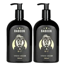 Kit 2 Creme De Barbear Shave Cream Baboon Profissional 280ml Foto mini 1