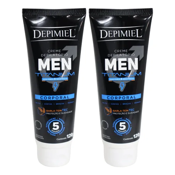 Kit 2 Creme Depilat贸rio Men Corporal Masculino Depimiel Foto 1