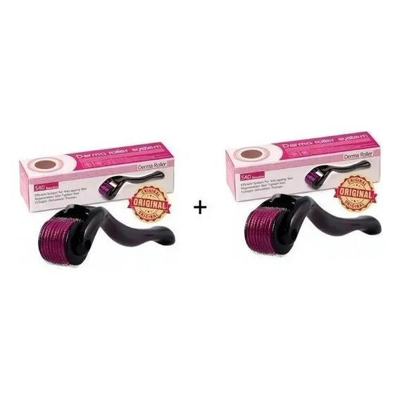Kit 2 Derma Roller Dermaroller 540 Agulhas Anti Rugas 0.5m Foto 1